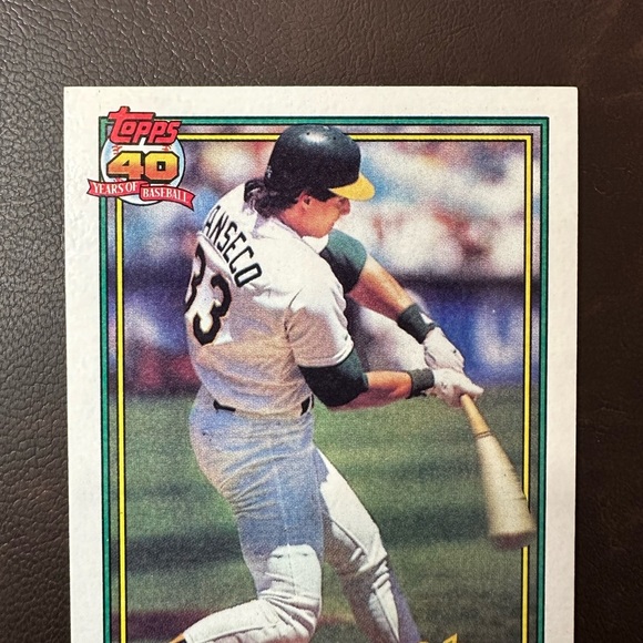 1991 Topps 40 Years Of Baseball #700 Jose Canseco Oakland Athletics Rare - Picture 3 of 6